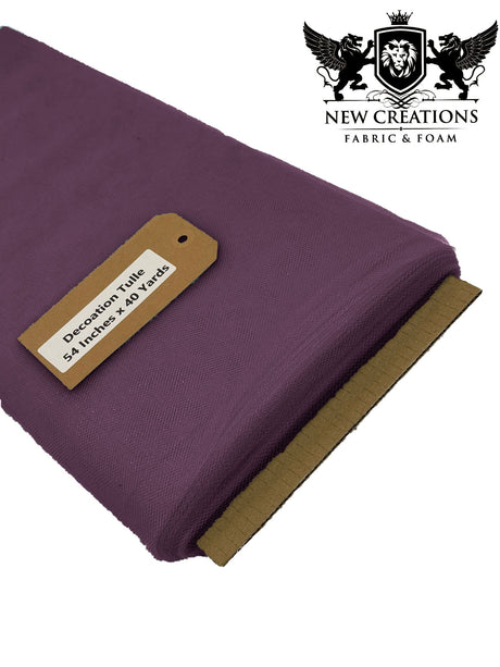 Eggplant Tutu Tulle Fabric - Eggplant Sheer Netting, 54" Width (5 Yards)