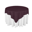 Violet Eggplant Square Polyester Overlay Tablecloth 60″ x 60″
