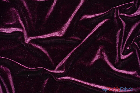 Stretch Velvet Spandex Fabric - Solid, 58" Width (1 Yard)