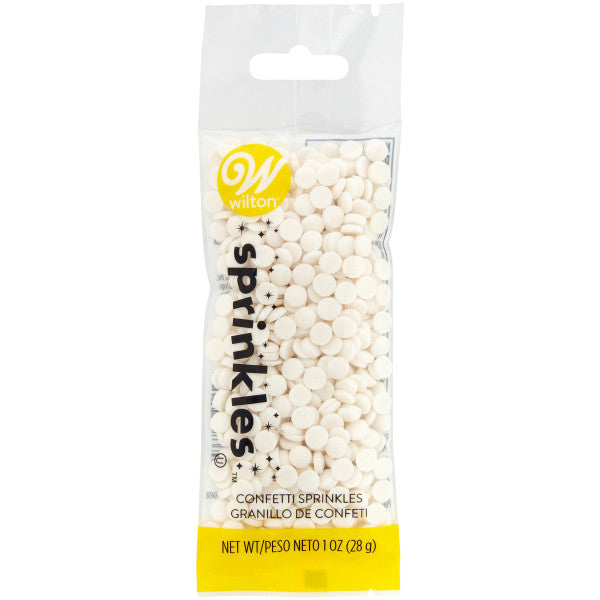 Wilton White Confetti Sprinkles, 1 oz.