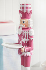 20"H Nutcracker with Tray - Pink & White