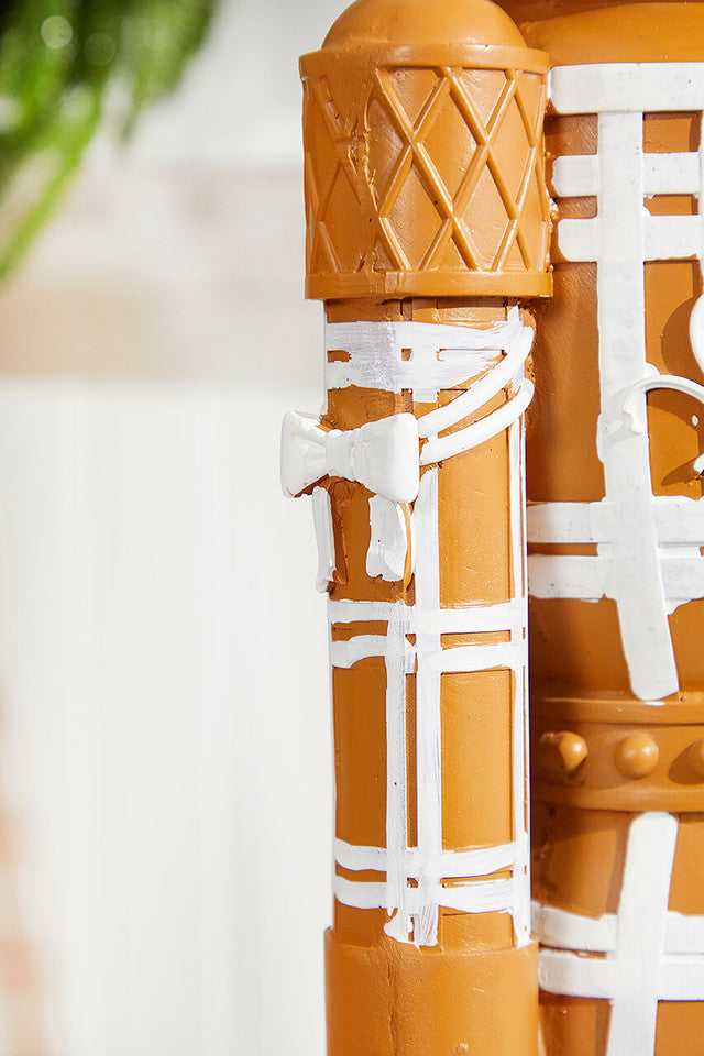 35" Gingerbread Nutcracker Large Resin Holiday Christmas Figurine Décor