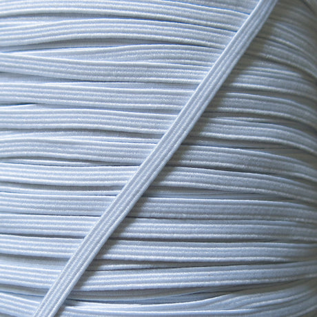 1/8" Wide White Braided Elastic Trim
