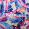 Electric Paint Poly Spandex Fabric - Multi Brush Strokes Print, 58/60" Width (1 Yard)