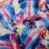 Electric Paint Poly Spandex Fabric - Multi Brush Strokes Print, 58/60" Width (1 Yard)