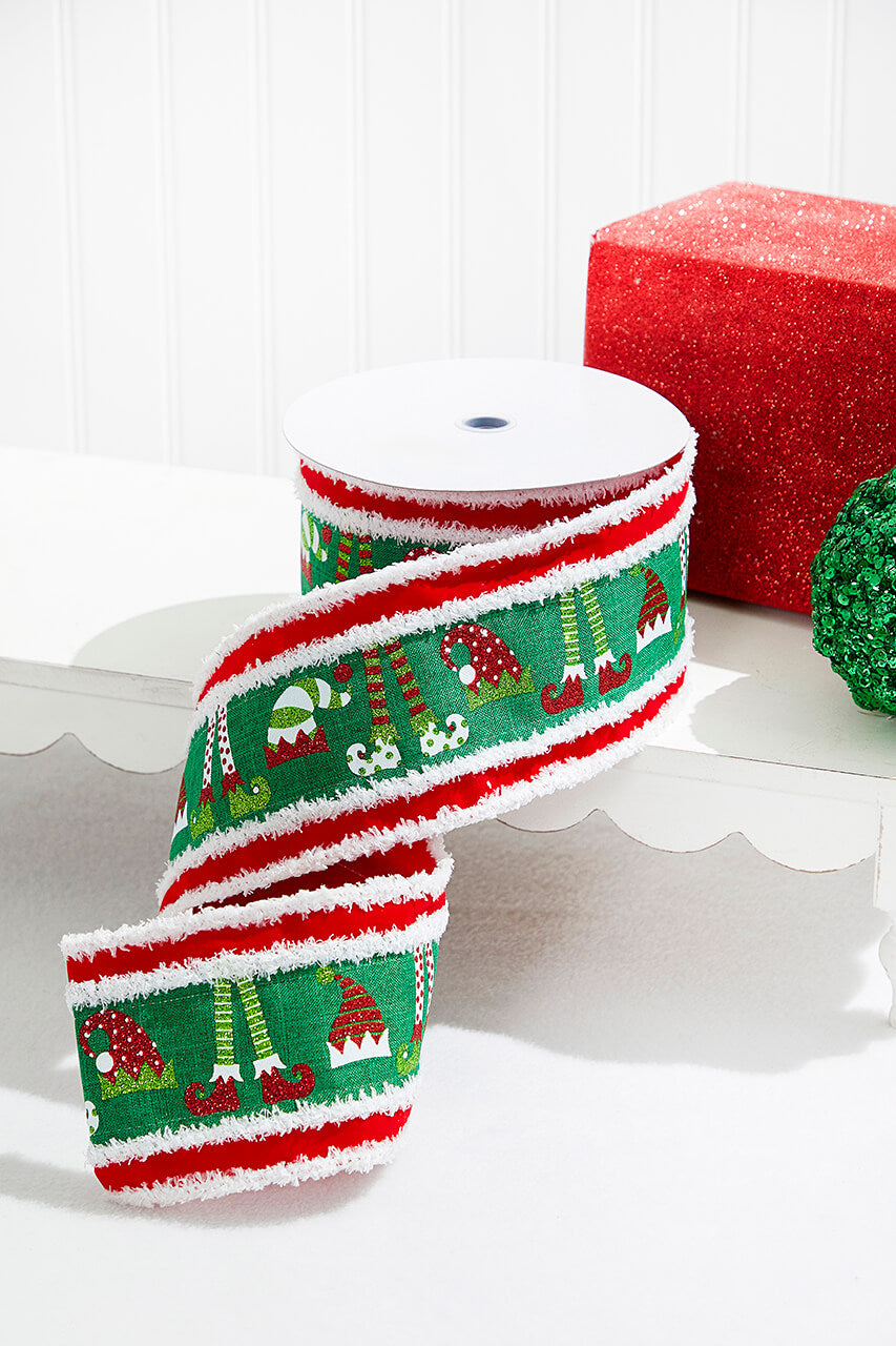 4" x 10 Yards Elf Hats/Legs Ribbon