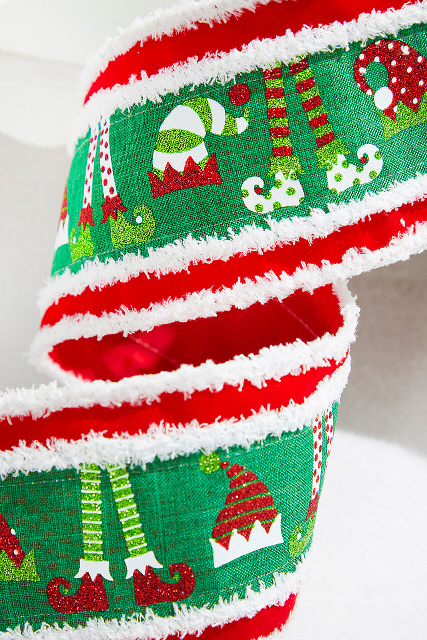 4" x 10 Yards Elf Hats/Legs Ribbon