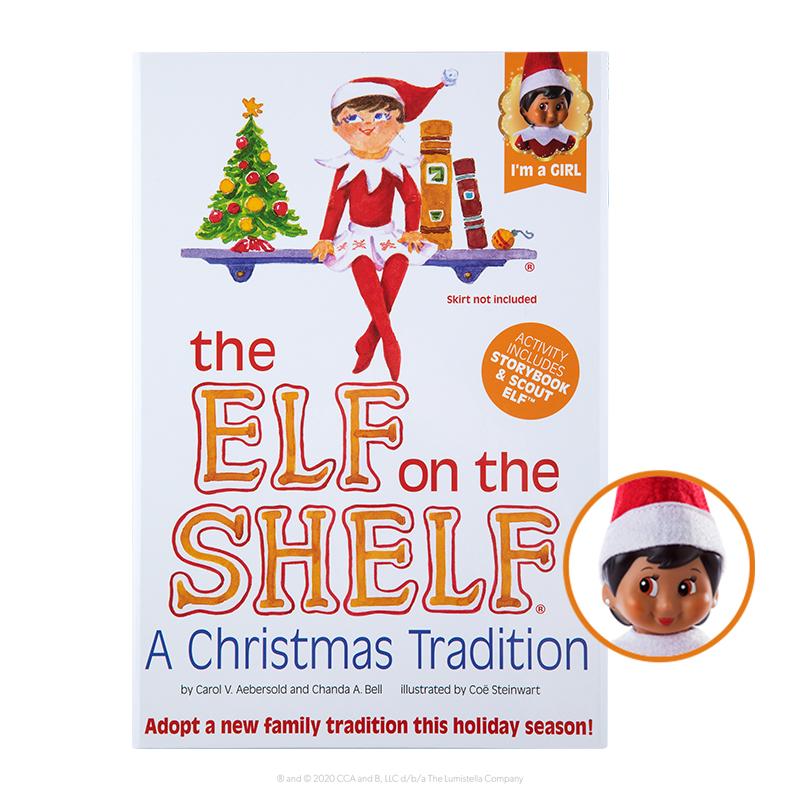 The Elf On The Shelf Girl - Dark Tone, Brown Eyes