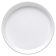 Elite Global Solutions D1112L Viva 12" White Round Plate with Black Trim - Case of 6