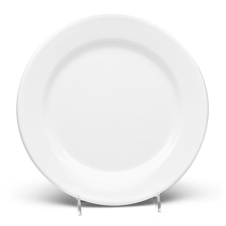 Elite Global Solutions D1175PL Merced 11 3/4" White Round Rim Plate - Case of 6