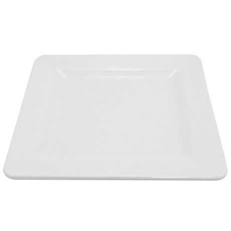 Elite Global Solutions D11SQRR Square Pebble Creek 11" White Square Melamine Plate - Case of 6