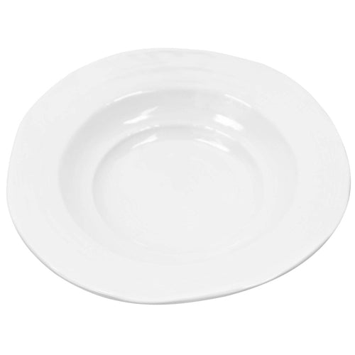 Elite Global Solutions DB11 Della Terra 22 oz. White Irregular Round Bowl - Case of 6