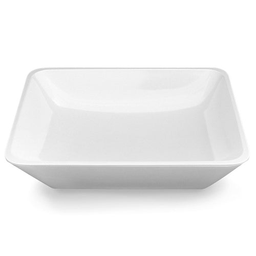 Elite Global Solutions M1210RC Belize Display White 3 Qt. Rectangular Melamine Bowl - Case of 3