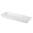 Elite Global Solutions M618 The Edge Display White 17 1/2" x 6 1/2" x 1 1/2" Rectangular Organic Edge Tray