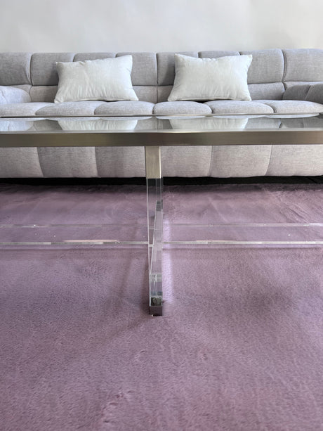 Machine-Made Faux Fur Rug Faux Fur Fabric - Plush Faux Chinchilla Texture, Indoor Use Only (1 Piece)