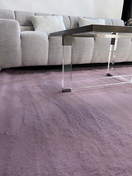 Machine-Made Faux Fur Rug Faux Fur Fabric - Plush Faux Chinchilla Texture, Indoor Use Only (1 Piece)