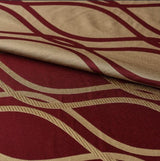 Elliptical Jacquard Polyester Fabric - Reversible Modern Geometric Pattern, 58/60" Width, Multiple Colors (1 Yard)