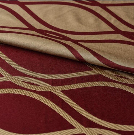 Elliptical Jacquard Polyester Fabric - Reversible Modern Geometric Pattern, 58/60" Width, Multiple Colors (1 Yard)
