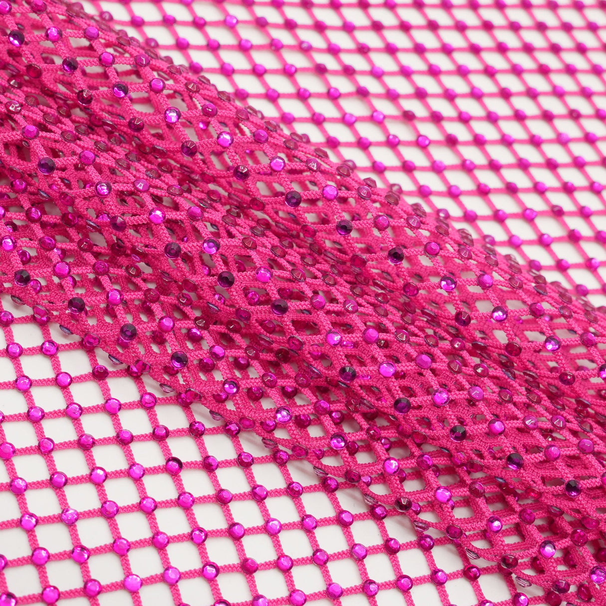 Diamond Fishnet Rhinestone Mesh