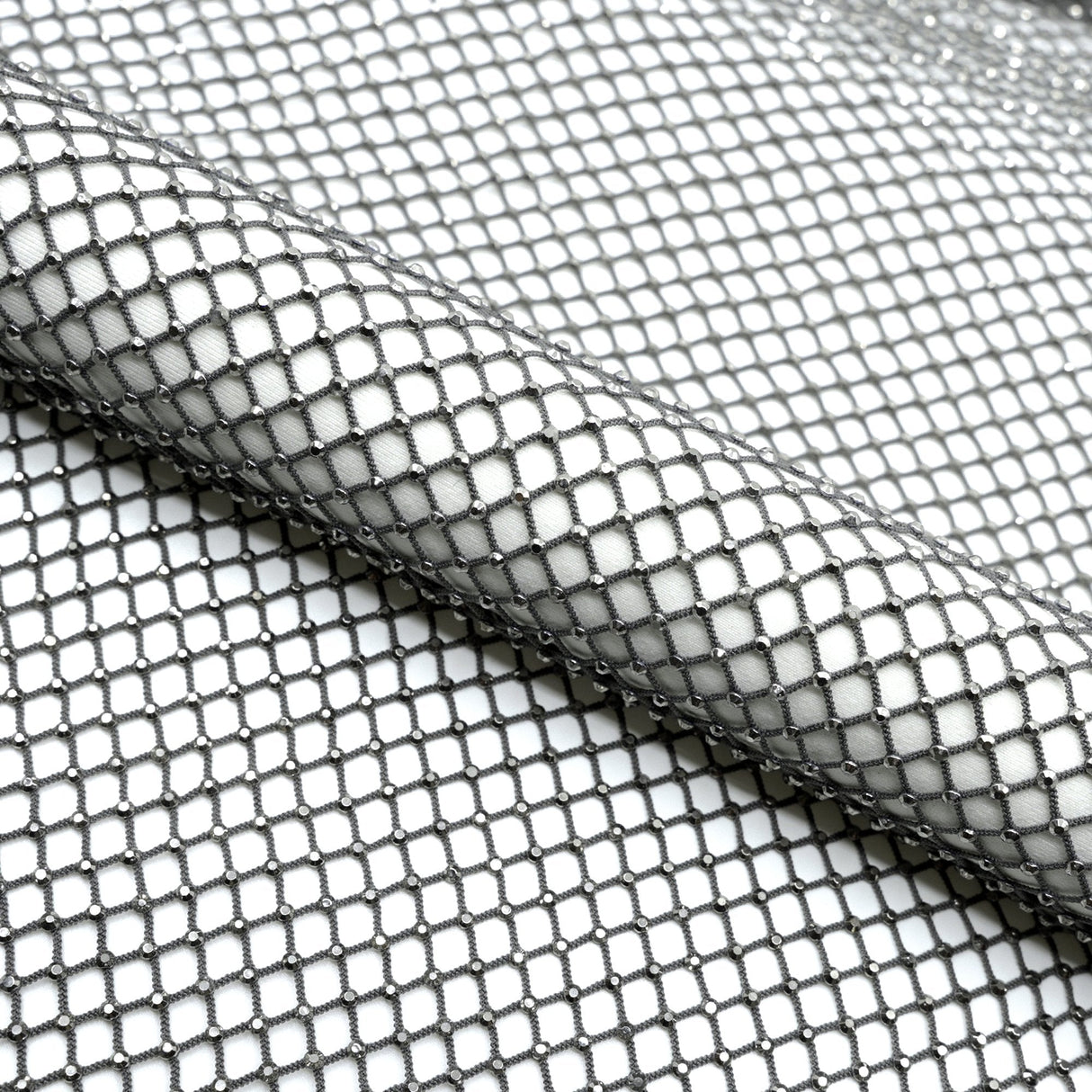 Diamond Fishnet Rhinestone Mesh