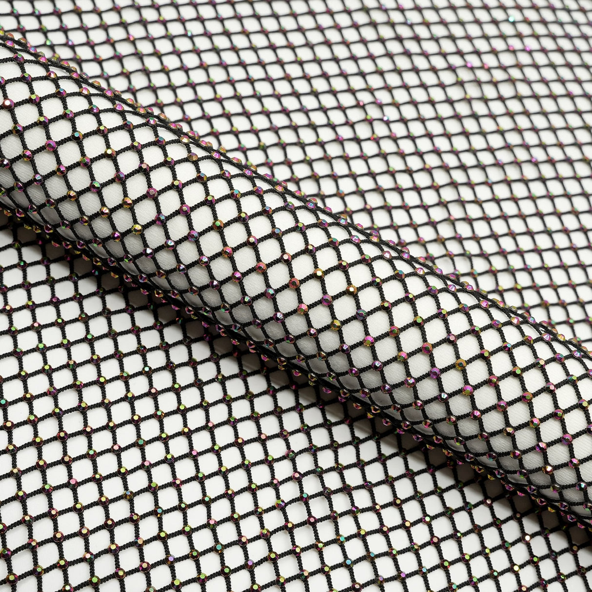 Diamond Fishnet Rhinestone Mesh