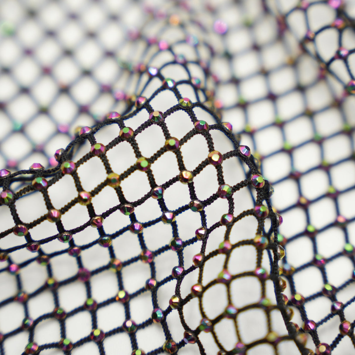 Diamond Fishnet Rhinestone Mesh