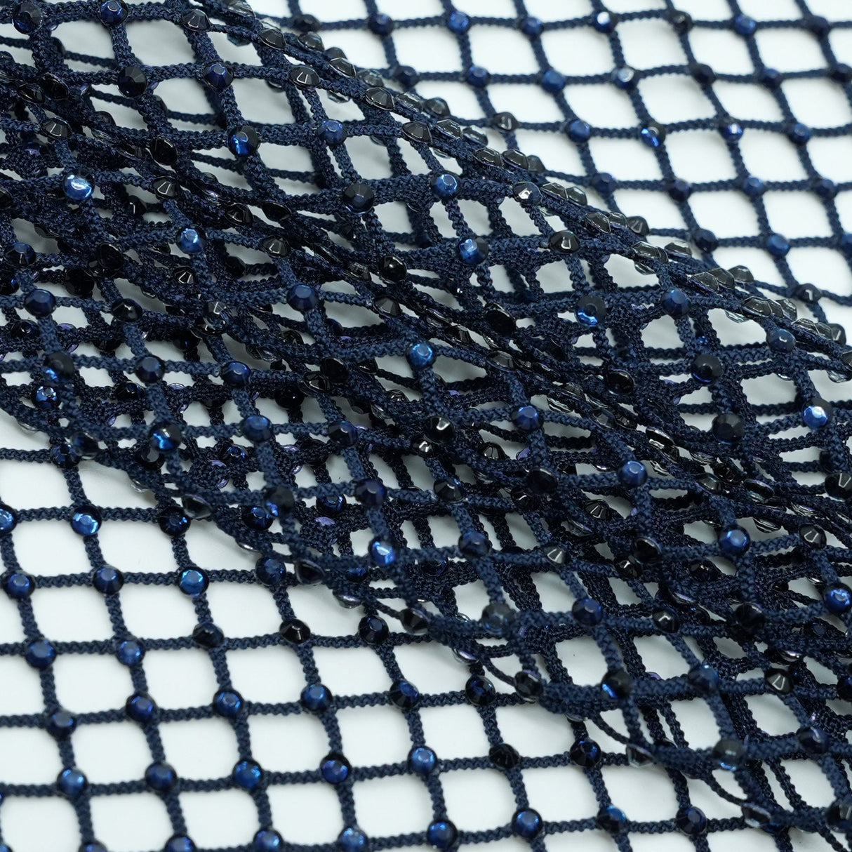Diamond Fishnet Rhinestone Mesh