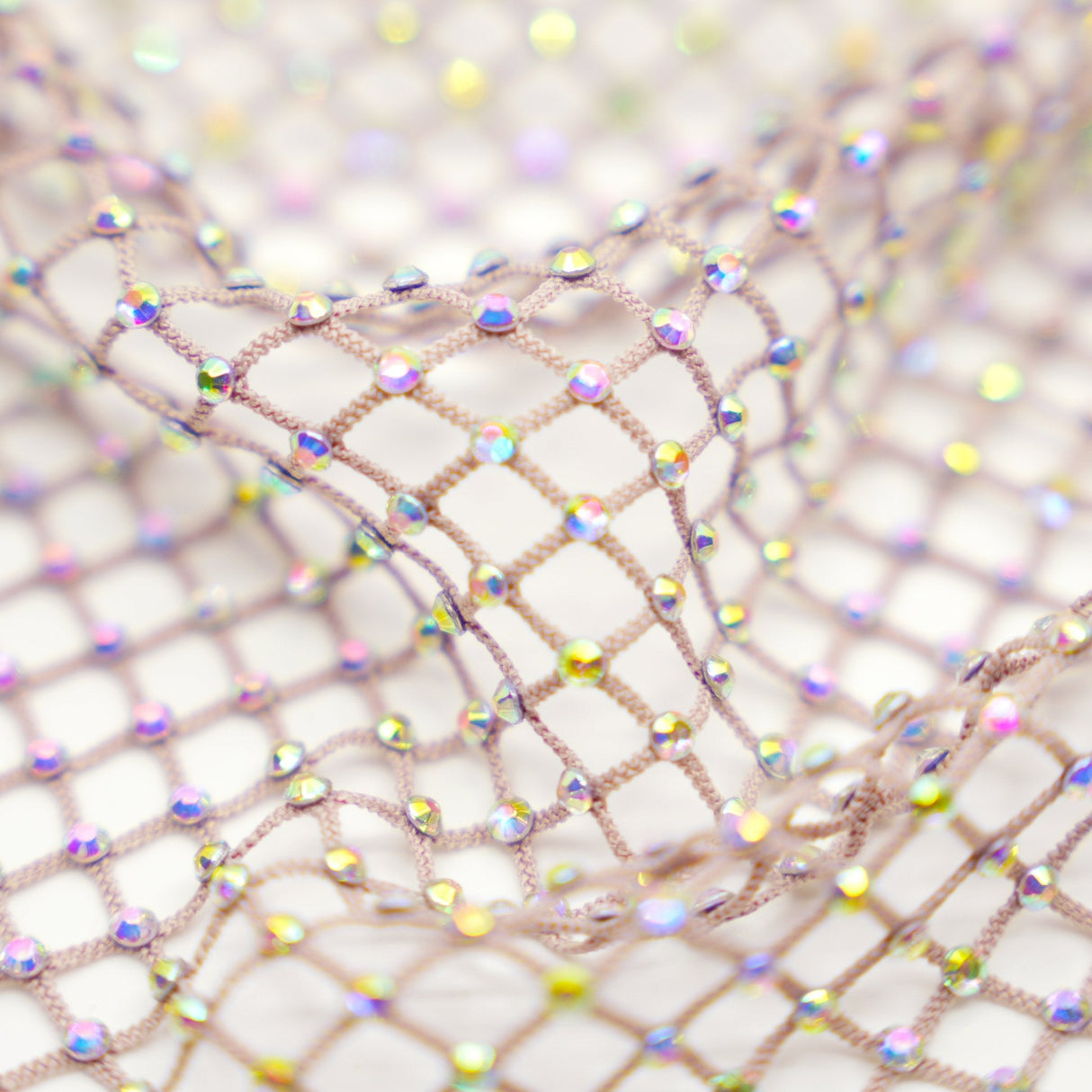 Diamond Fishnet Rhinestone Mesh