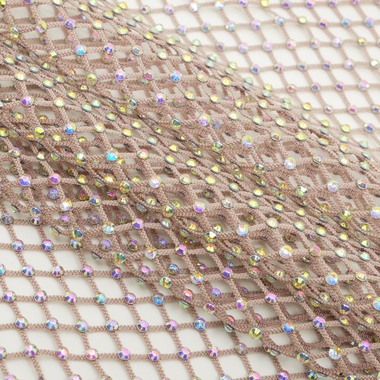 Diamond Fishnet Rhinestone Mesh