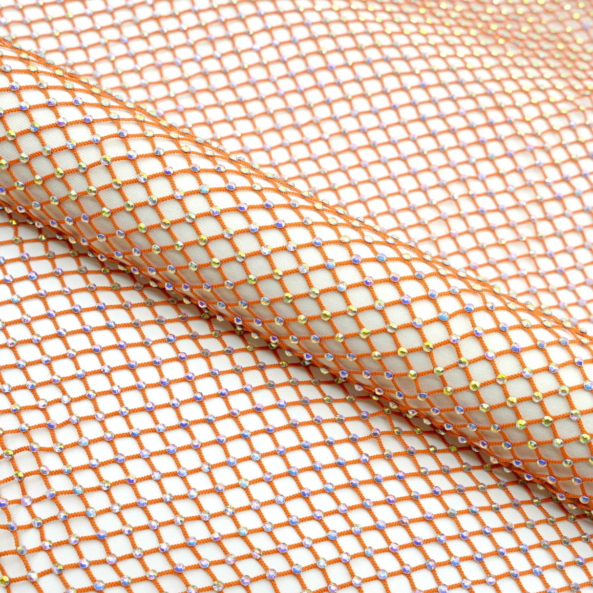 Diamond Fishnet Rhinestone Mesh