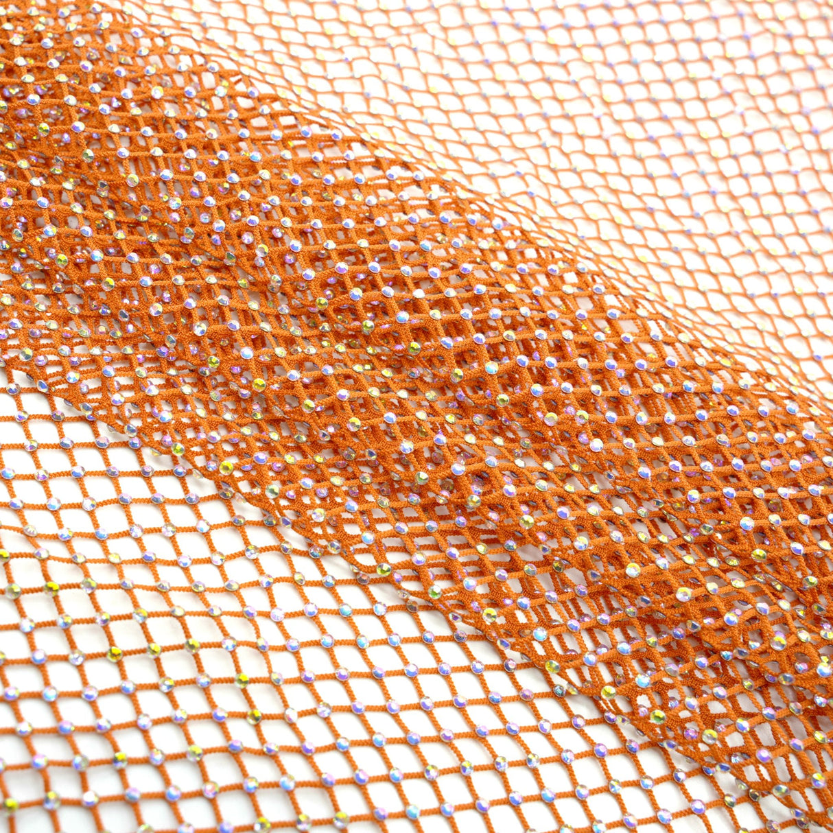 Diamond Fishnet Rhinestone Mesh