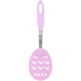 Wilton Purple Easter Egg Plastic Turner or Spatula with Silicone Handle
