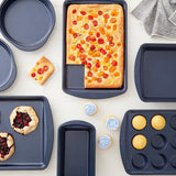 Wilton Diamond-Infused Non-Stick Navy Blue Baking Set – 7 Piece