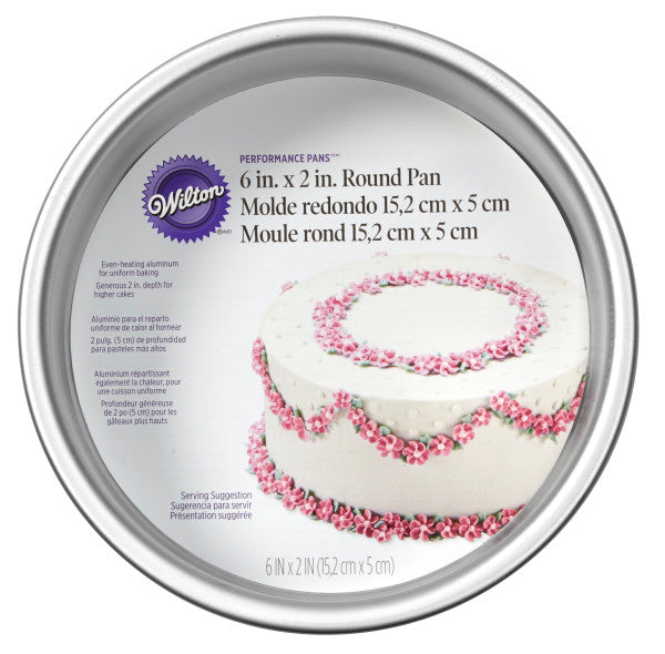 Wilton Performance Pans Round Aluminum 6-Inch Cake Pan 6"X 2" 6x2