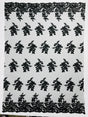 Eva Luxury Beaded Floral Lace Fabric - Black, Sage Green, Silver, Turquoise Floral Pattern, 54" Width (1 Yard)