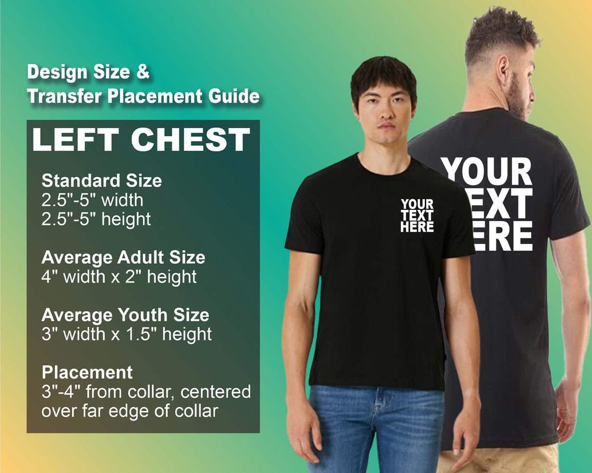 Pack: 12 Fast Custom T-Shirts – Print Your Own Text, Image, or Logo on Both Sides (Black)