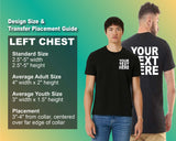 Pack: 12 Fast Custom T-Shirts – Print Your Own Text, Image, or Logo on Both Sides (Black)