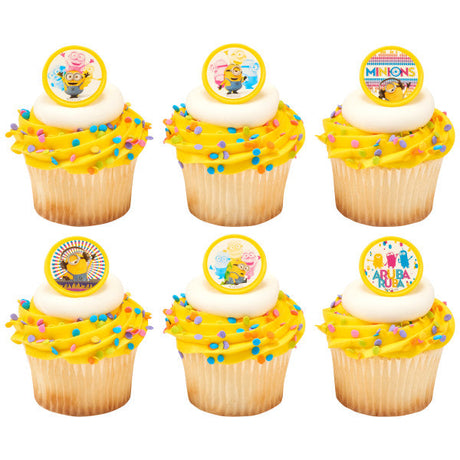 Despicable Me Minions Celebrations Cake Cupcake Rings - 144 per order