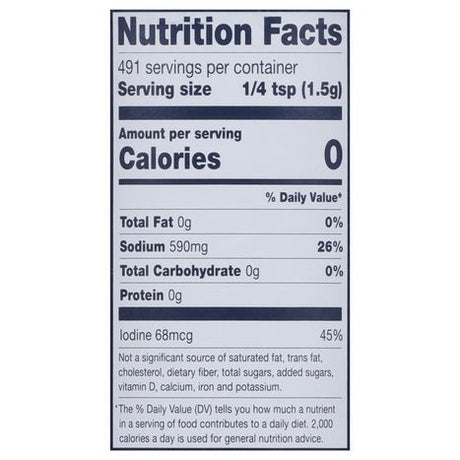 Morton Salt, Iodized - 26 Ounces