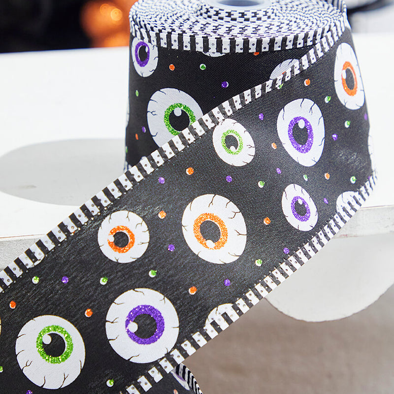 2.5" x 10 Yards Eyeball Ribbon
