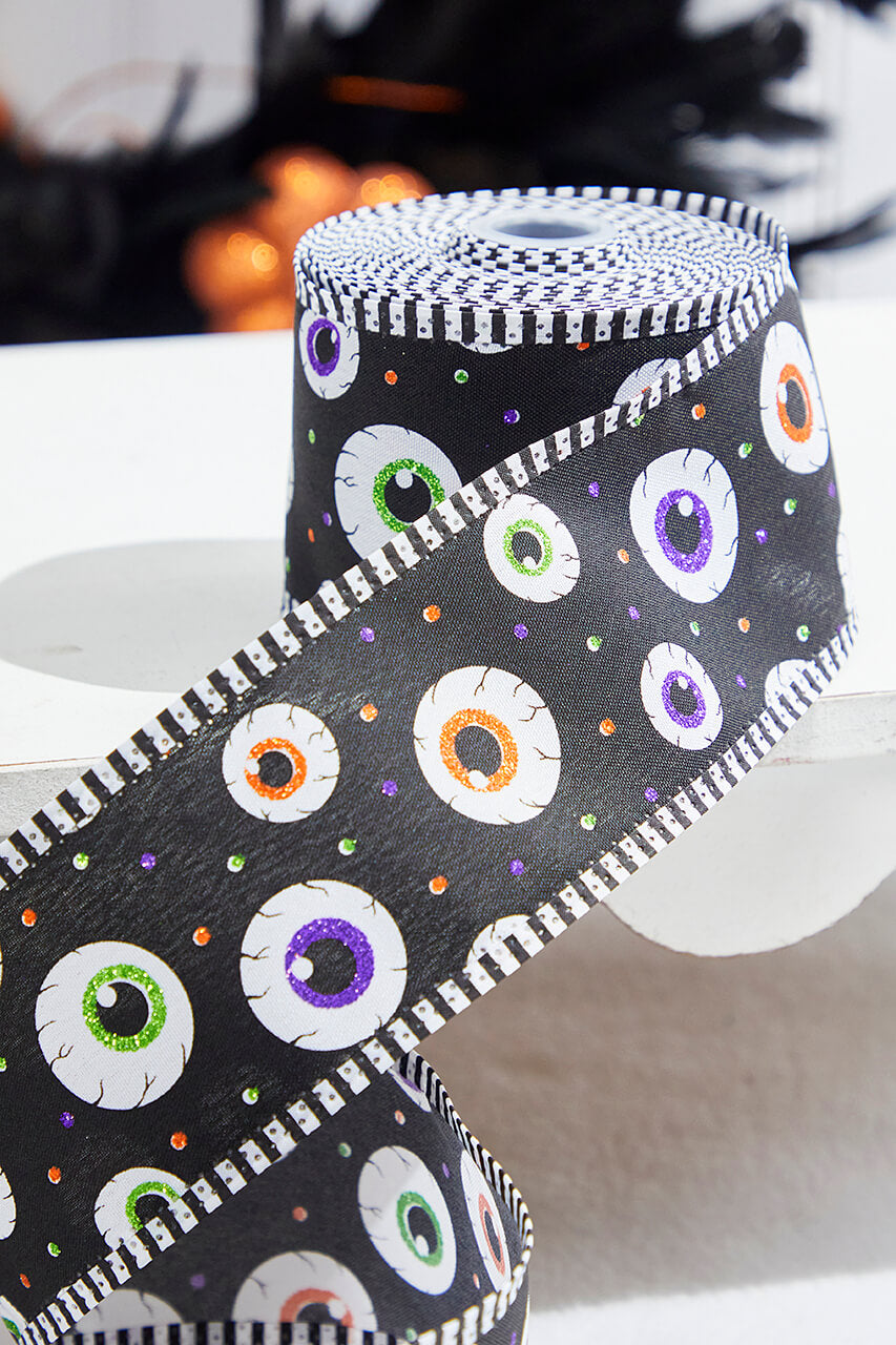 2.5" x 10 Yards Eyeball Ribbon