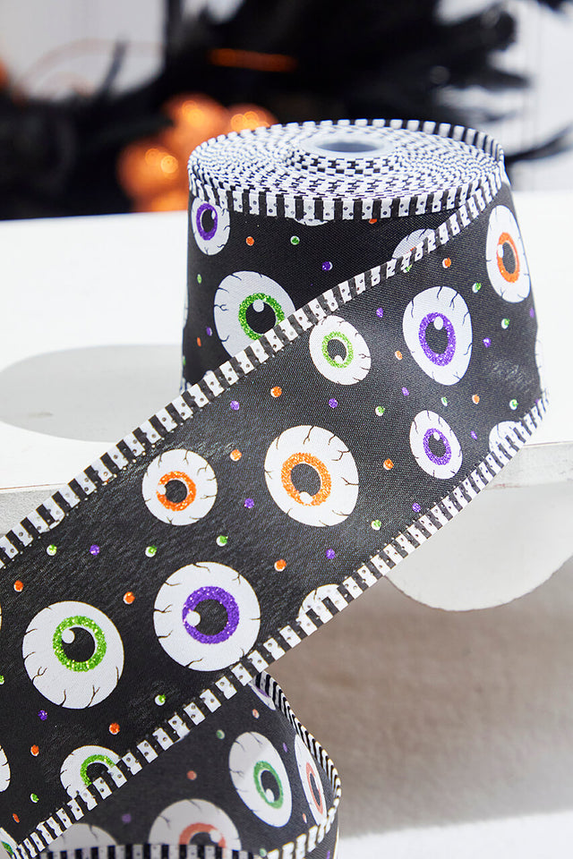 2.5" x 10 Yards Eyeball Ribbon