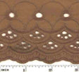 Eyelet Embroidery Brown 5K004 Cotton Polyester Fabric - Brown Eyelet Embroidery, 41/42" Width