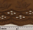 Eyelet Embroidery Brown 5K006 Cotton Polyester Fabric - Brown Eyelet Embroidery, 41/42" Width