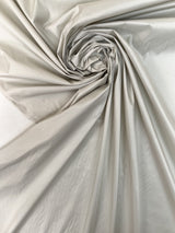 Italian Polyester Satin in Shades of White and Gray