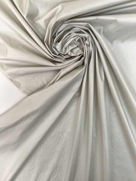 Italian Polyester Satin in Shades of White and Gray