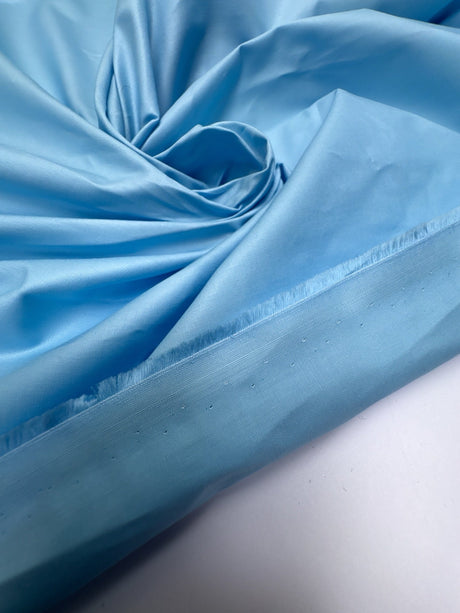Blue Viscose Poplin