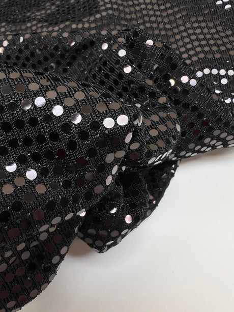 Black Lurex Knitted Fabric