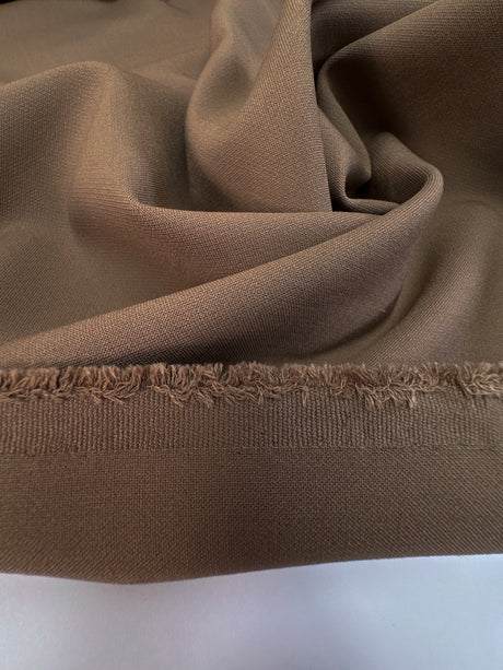 Polyester Twill Brown Beige Stretch