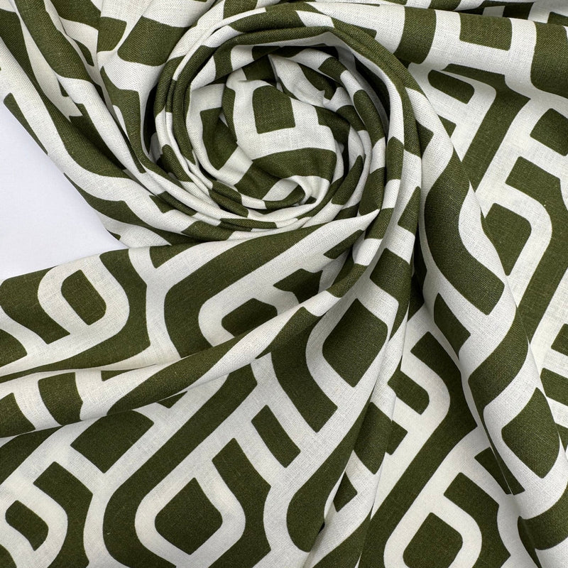 Printed Linen Cotton Fabric